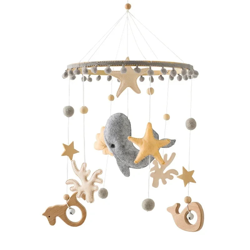 Baby Crib Mobile – Felt Forest Animal Hanging Rattle
