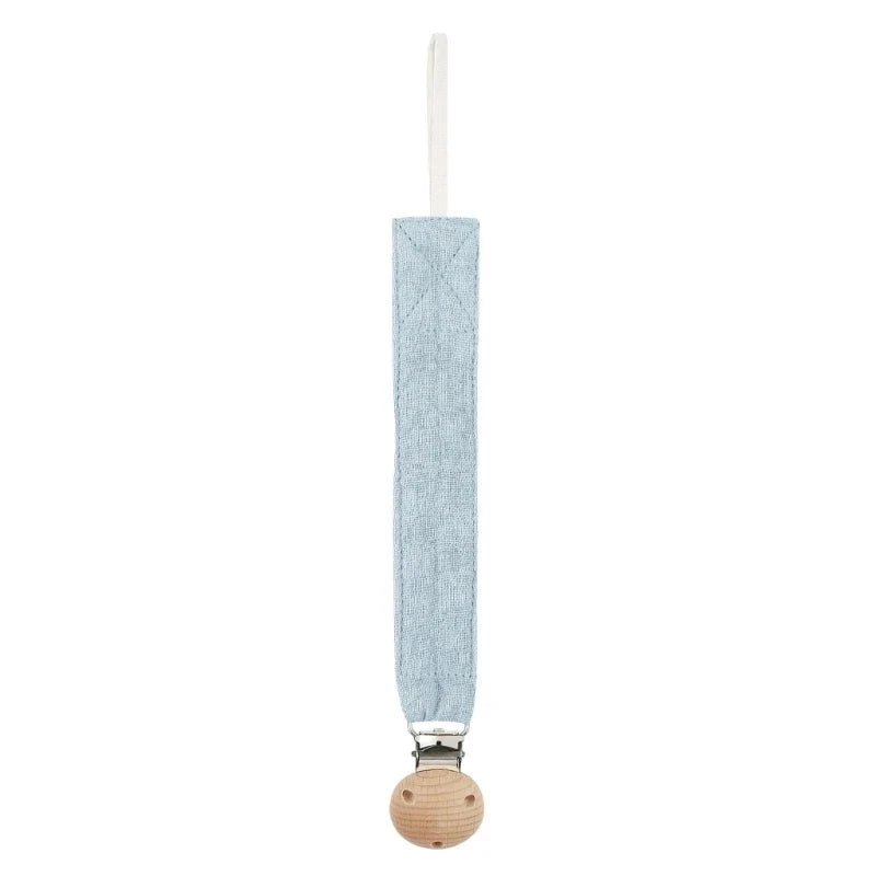 Cotton Baby Pacifier Clip Chain – Beech Wood & Metal