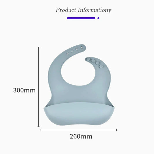 Baby Silicone Tray Bib – 4-Speed Adjustable
