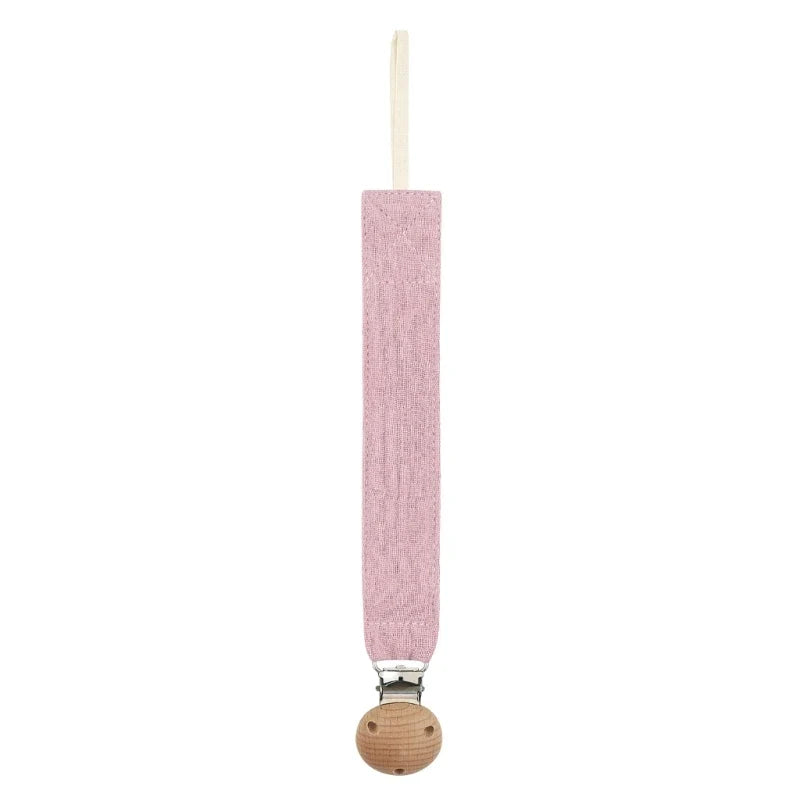 Cotton Baby Pacifier Clip Chain – Beech Wood & Metal