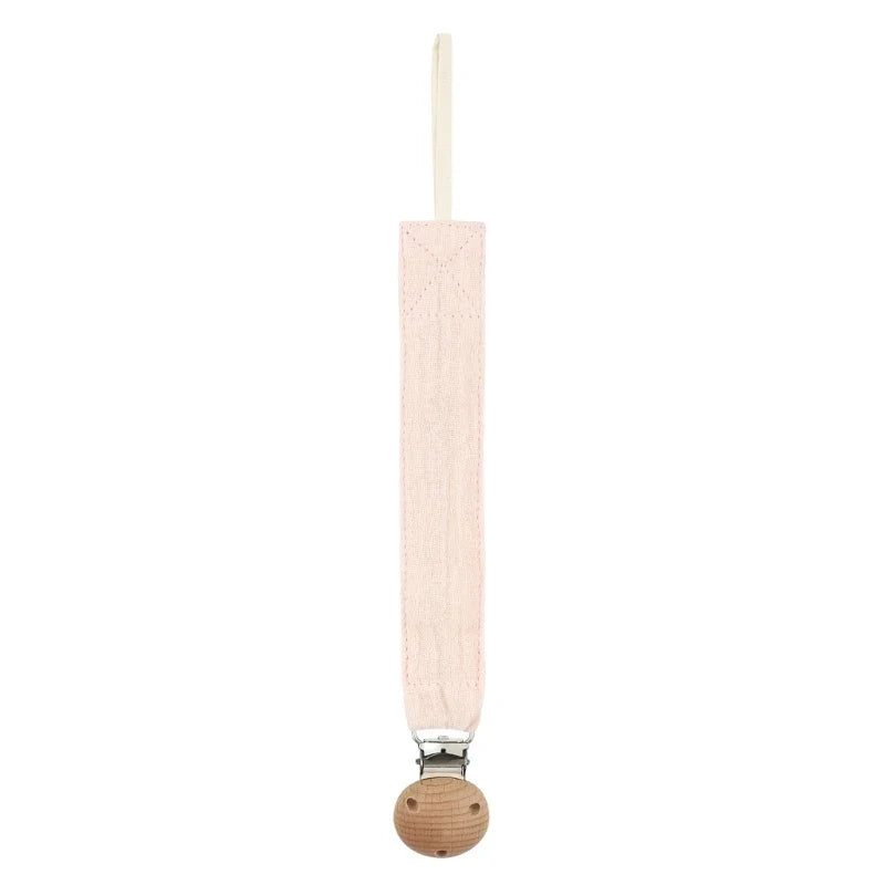 Cotton Baby Pacifier Clip Chain – Beech Wood & Metal
