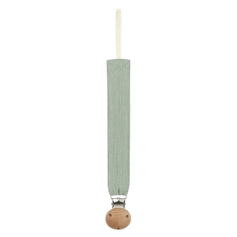 Cotton Baby Pacifier Clip Chain – Beech Wood & Metal