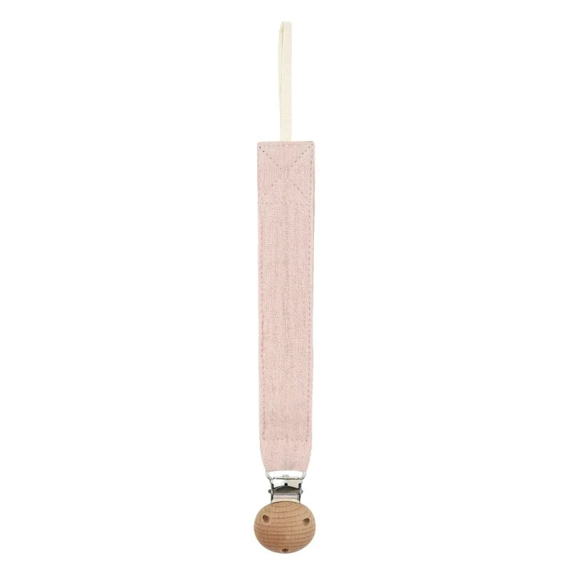 Cotton Baby Pacifier Clip Chain – Beech Wood & Metal