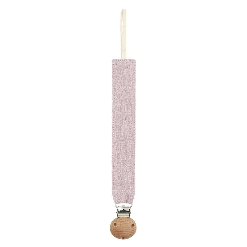 Cotton Baby Pacifier Clip Chain – Beech Wood & Metal