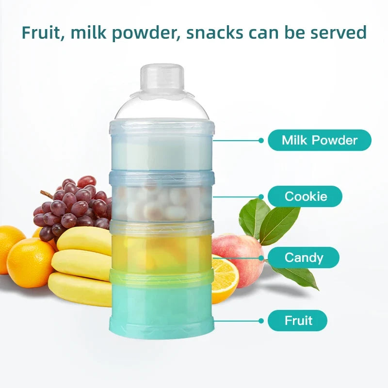 Portable 4-Layer Milk Powder Storage Box