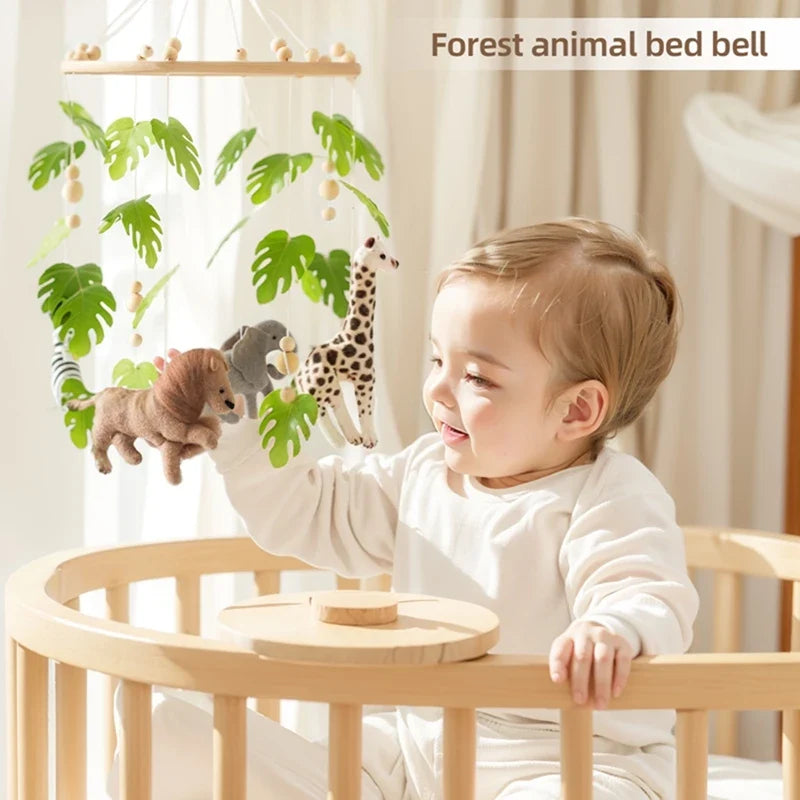 Baby Crib Mobile – Felt Forest Animal Hanging Rattle