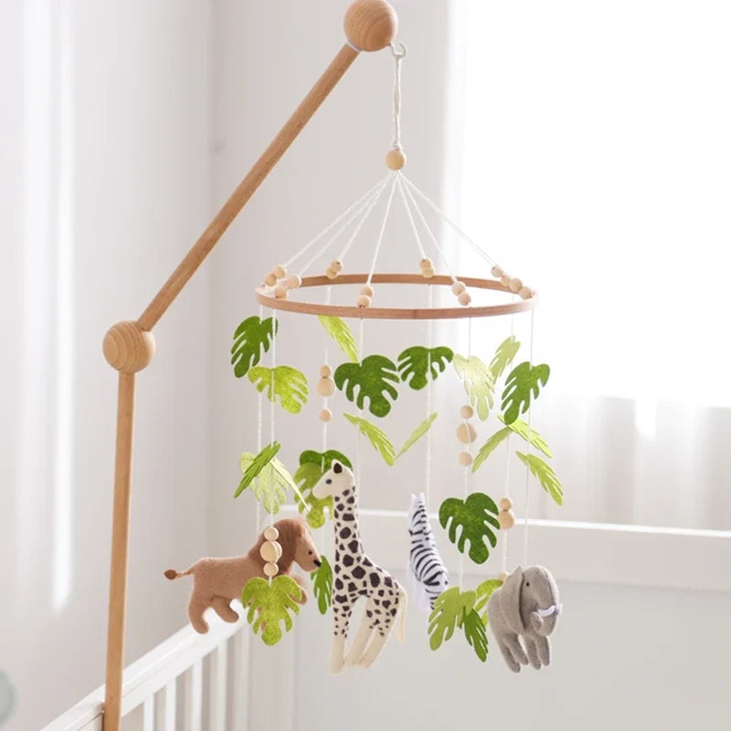 Baby Crib Mobile – Felt Forest Animal Hanging Rattle