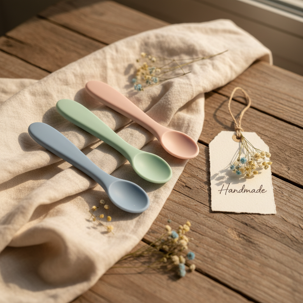 Soft Silicone Baby Weaning Spoons Set — BPA-Free First Stage Feeding Spoons for Babies