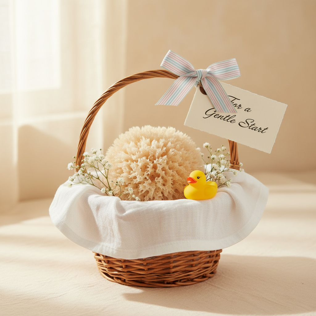 Gentle Soft Baby Bath Sponge — Ultra-Soft Natural Sponge for Newborn Skin Care